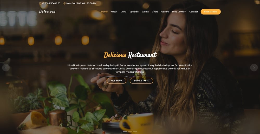 Página web para restaurante